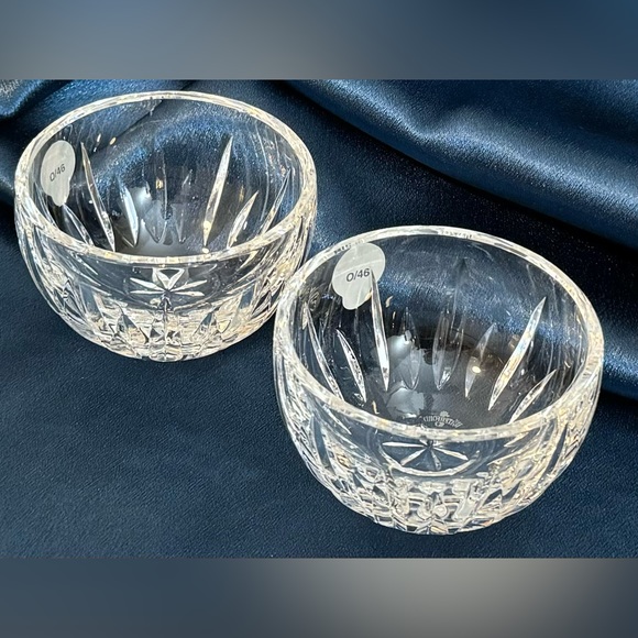 Set of 2 Waterford Crystal Condiment Set - Two Bowls 3 in Diameter NEW in Box - Picture 6 of 16